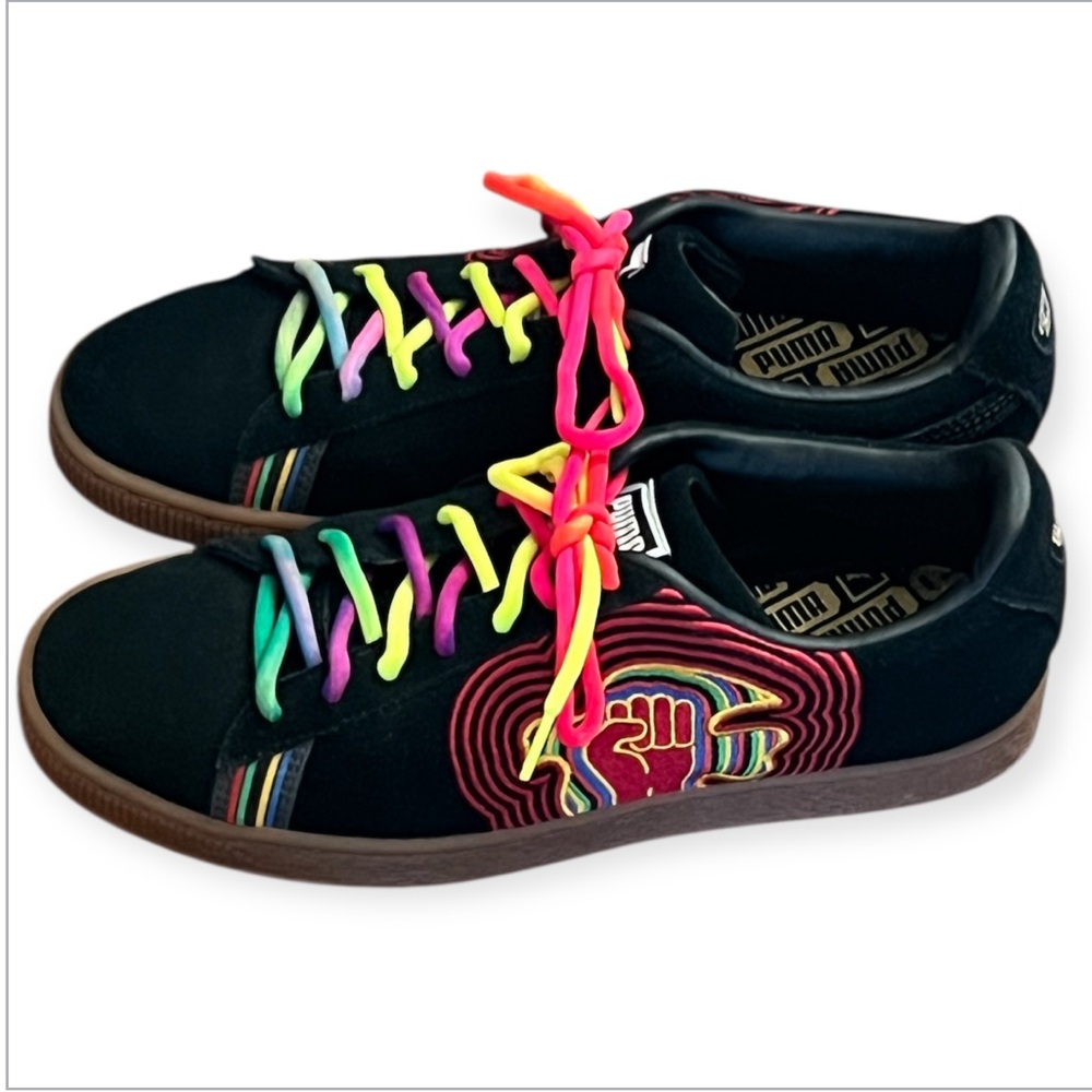 Puma PWR Peace Americas Rainbow Accent Suede Sneakers 50th Anniversary Size 8